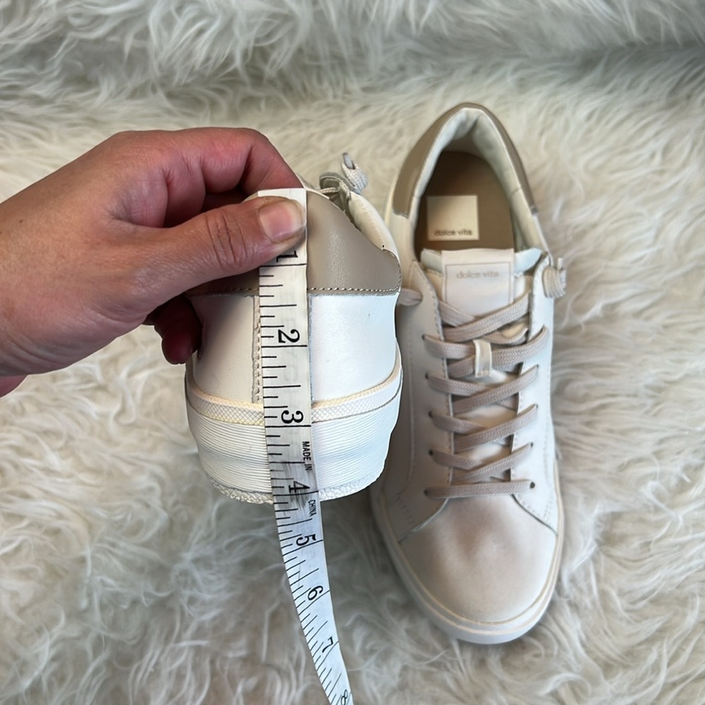 Dolce Vita Women’s Zina Foam 360 White Recycled Leather Sneakers Size 10-11 US - Picture 12 of 17